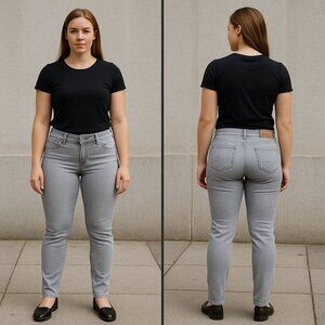 Skinny Jeans‎ with Ankle Zipper Gray Wash Paris Blue Womens Size 7